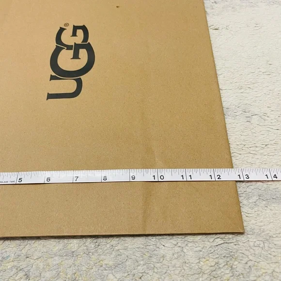 Brand New UGG Signature Medium Paper Shopping Bag In Beige 15.25” X 12.7 X 6.5” - Picture 6 of 7